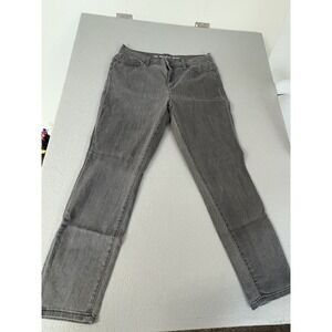 VS Mid‎ Rise Siren Jeans Womens 14 Gray Crop Stretch Denim Victoria's Secret